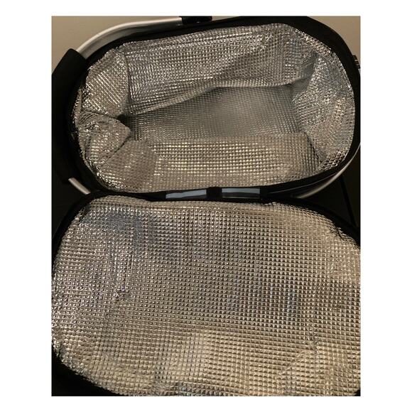 Picnic Basket - Insulated - Handle - Foldable - Rubber Feet Bottom - Li Qing - Picture 9 of 11